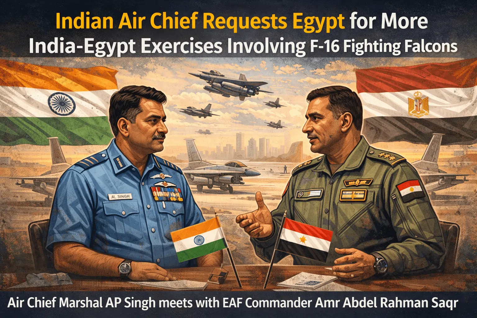 Indian Air Chief requests Egypt for more India-Egypt exercises involving F-16 Fighting Falcons 25 Indian Air Chief requests Egypt for more India-Egypt exercises involving F-16 Fighting Falcons