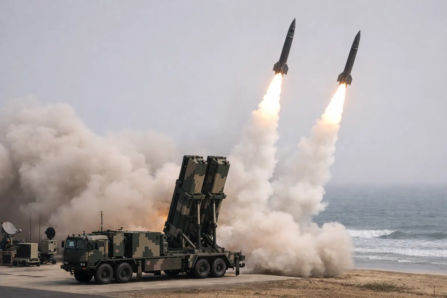 Indian Defense Forces Execute Salvo Launch of Indigenous 'Pralay' Quasi-Ballistic Missiles